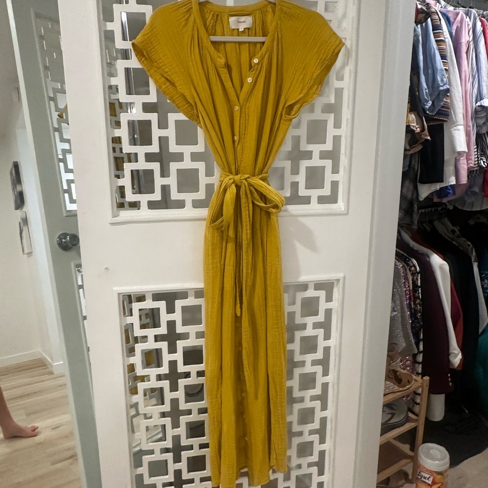 XiRENA Mustard Button-Down Maxi Dress